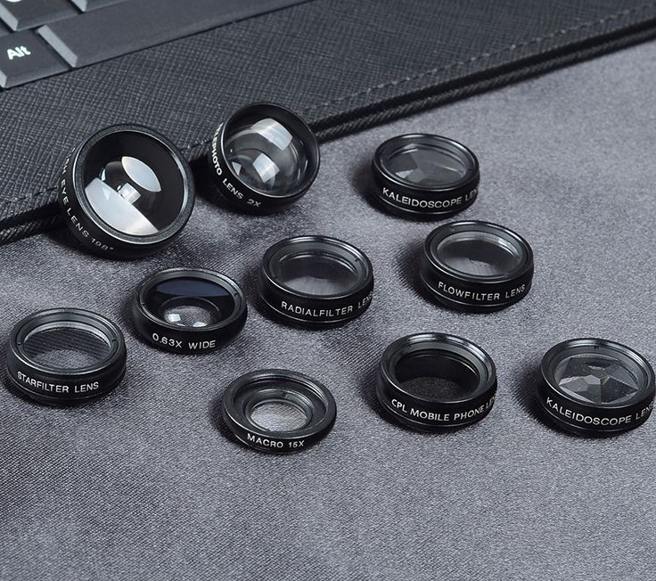 10-in-1 Smartphone Lens Kit with Fisheye and Macro Filters