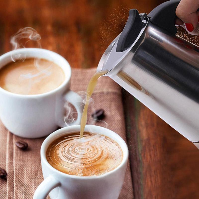 Stainless Steel Moka Pot for Home Coffee Brewing