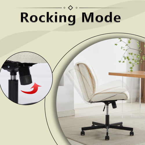 Armless Swivel Task Chair, Wide Seat