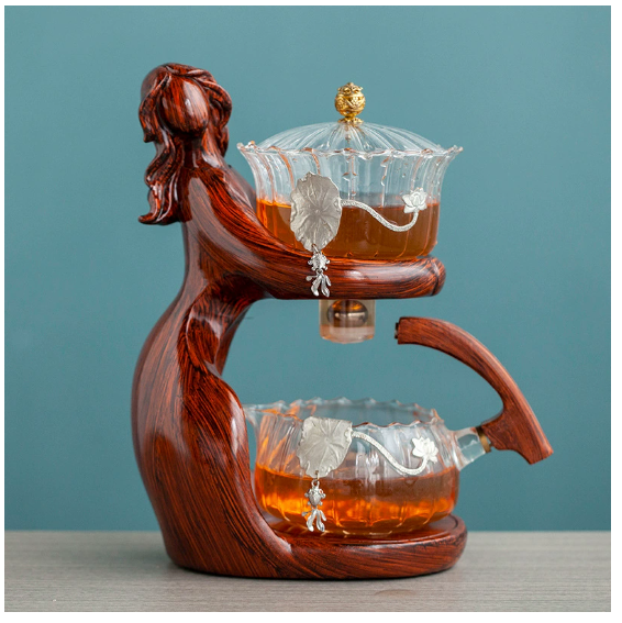 Semi-Automatic Glass Kungfu Tea Set
