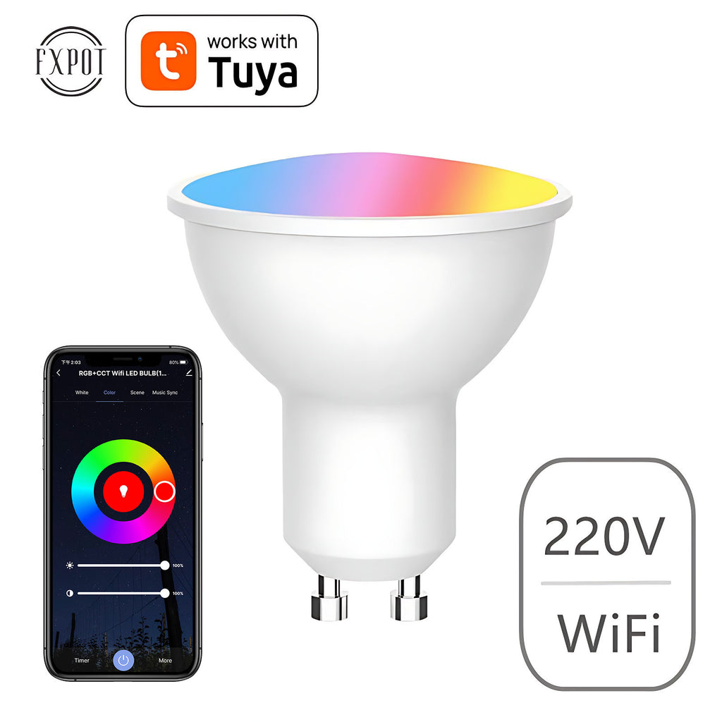 Smart GU10 Dimmable LED Light Bulb with WiFi Support