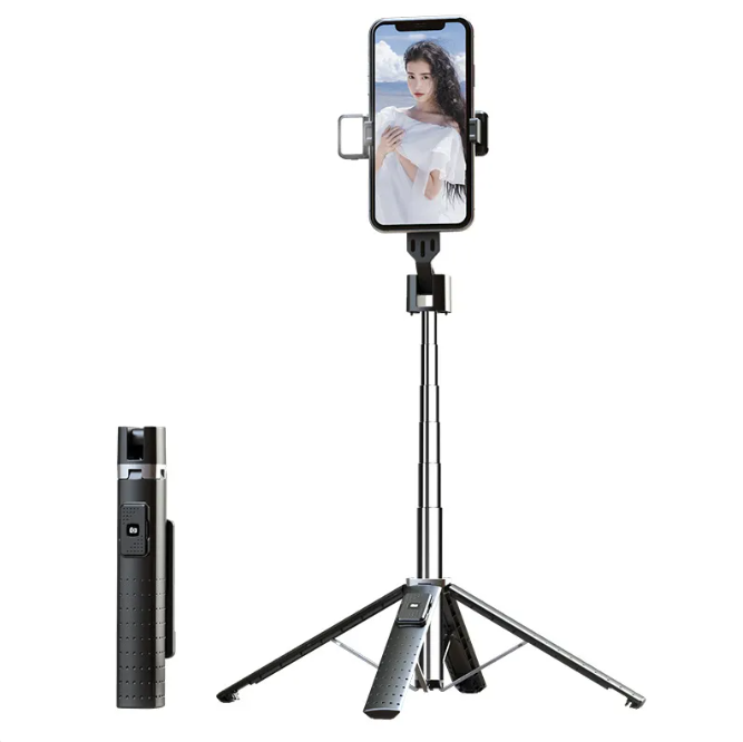 Quadrupod Double Fill Light Bluetooth Selfie Stick