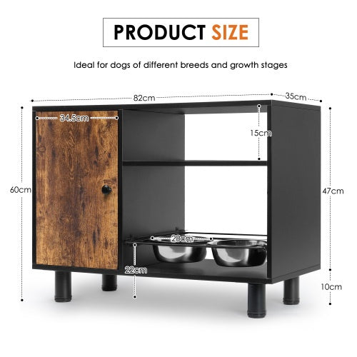 Pet Feeder Station with Pull-Out Bowls