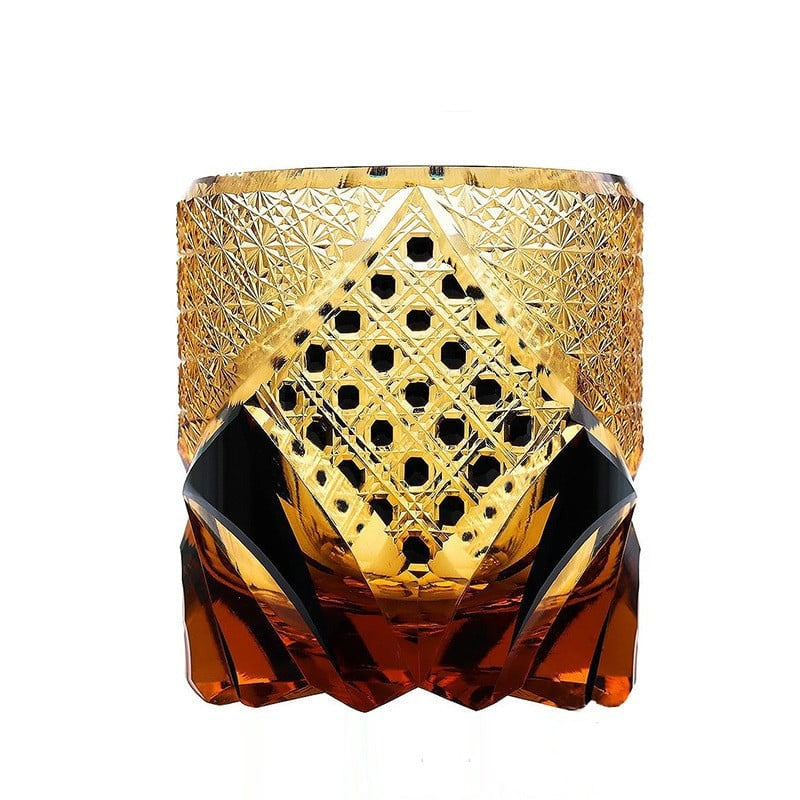 Hand-Carved Crystal Whiskey Glass