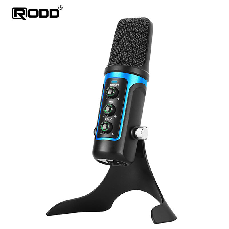 USB Microphone with Built-in Sound Card for Recording