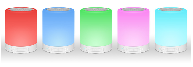 Portable Bluetooth Speaker with Colorful Night Light