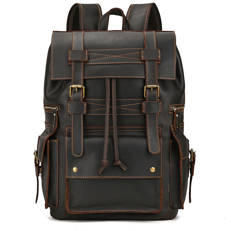 Vintage Crazy Horse Leather Backpack