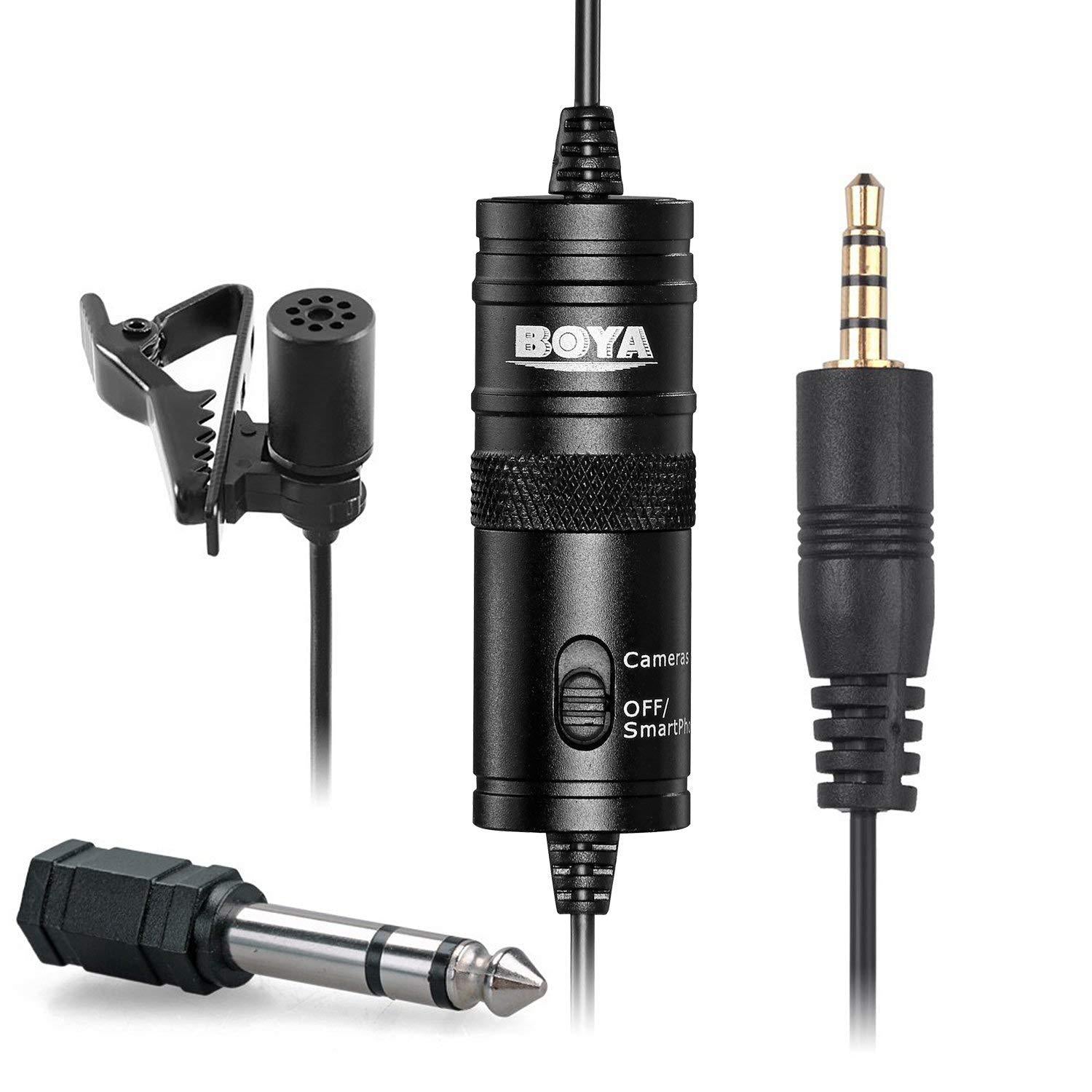 Lavalier Microphone with 6m Cable for Cameras and Phones