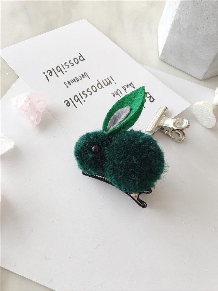 Cute Rabbit Hair Tie with Thick Rubber Band Accessory
