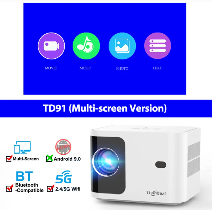 Smart HD Projector with WiFi Streaming