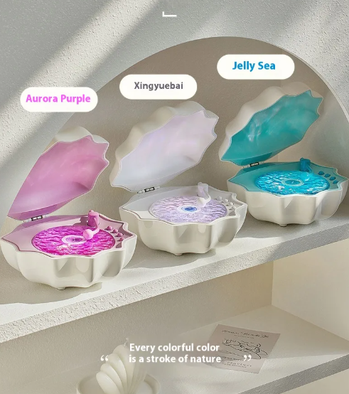Mini Bluetooth Shell Speaker with Light