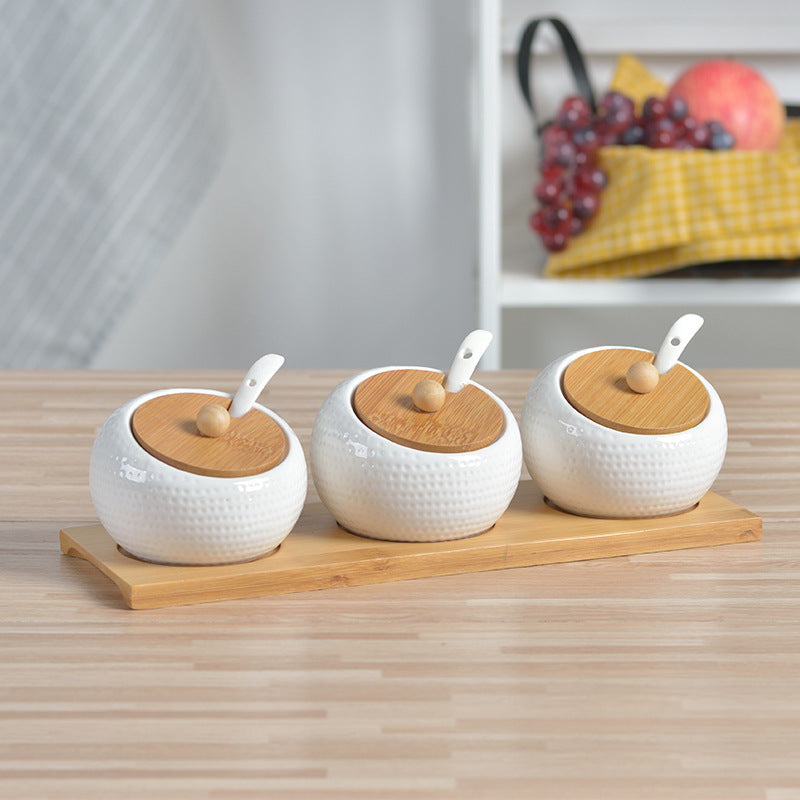 Ceramic Spice Container Set Creative Golf Design