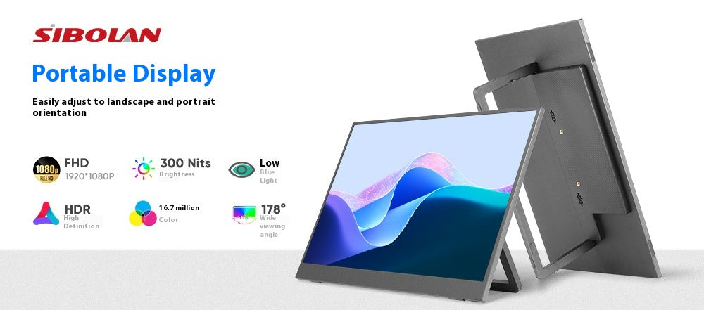 15.6" Portable Adjustable Monitor