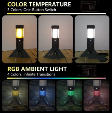 Outdoor Multifunctional Telescopic Folding Camping Lantern