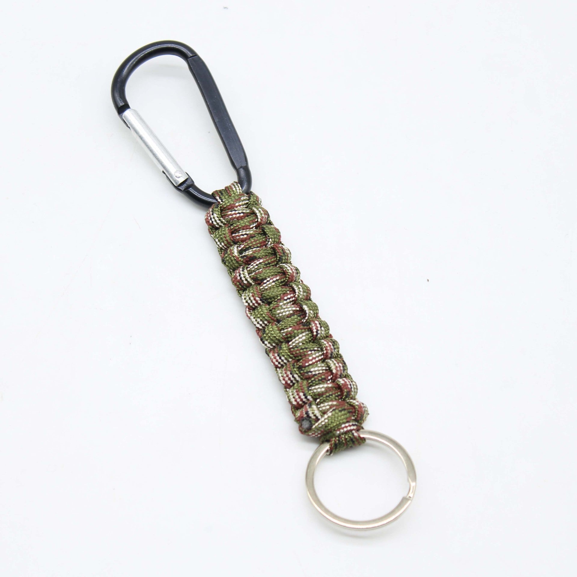 Black Paracord Keychain with Climbing Carabiner Hook