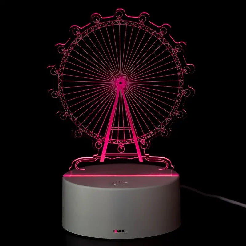 RGB Smart Touch 3D Night Light Ferris Wheel Design