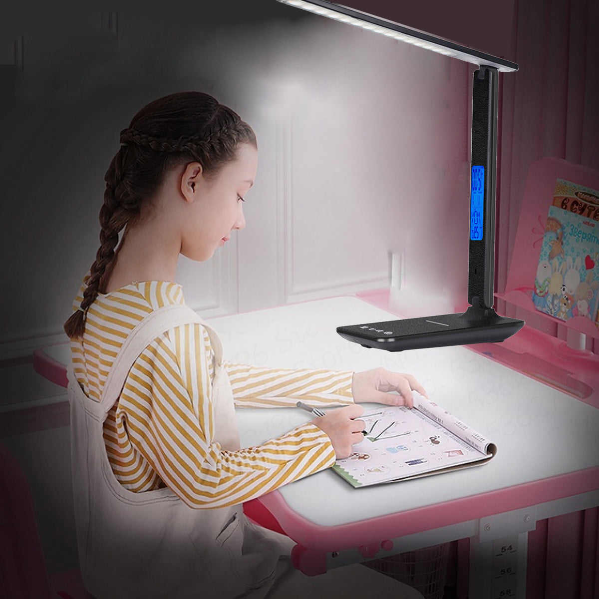 Lamp Plus 3-in-1 Lamp with Phone Charger, Clock and Thermostat