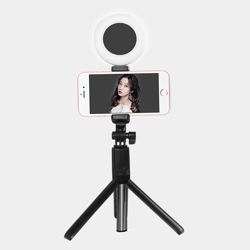 J861 Dual Light Bluetooth Selfie Stick with Tripod and LED Ring Light