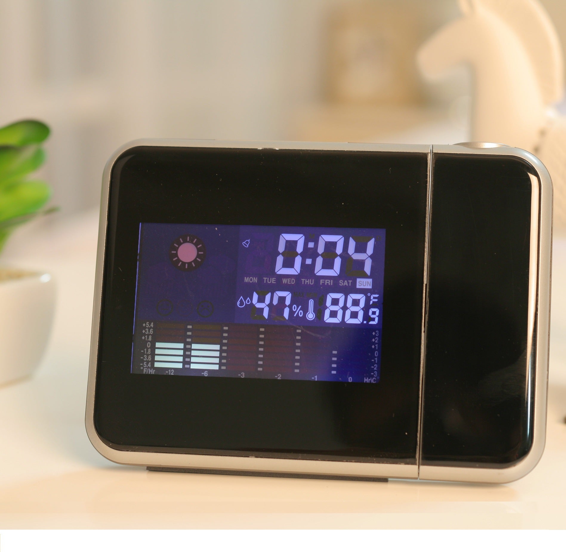 8190 Weather Station Projection Clock with LED Display