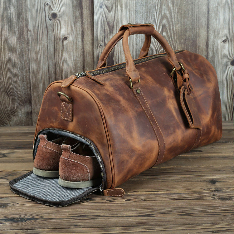 Genuine Leather Men's Travel Bag