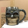 3D Skull Mug Stainless Steel Knight Coffee Cup