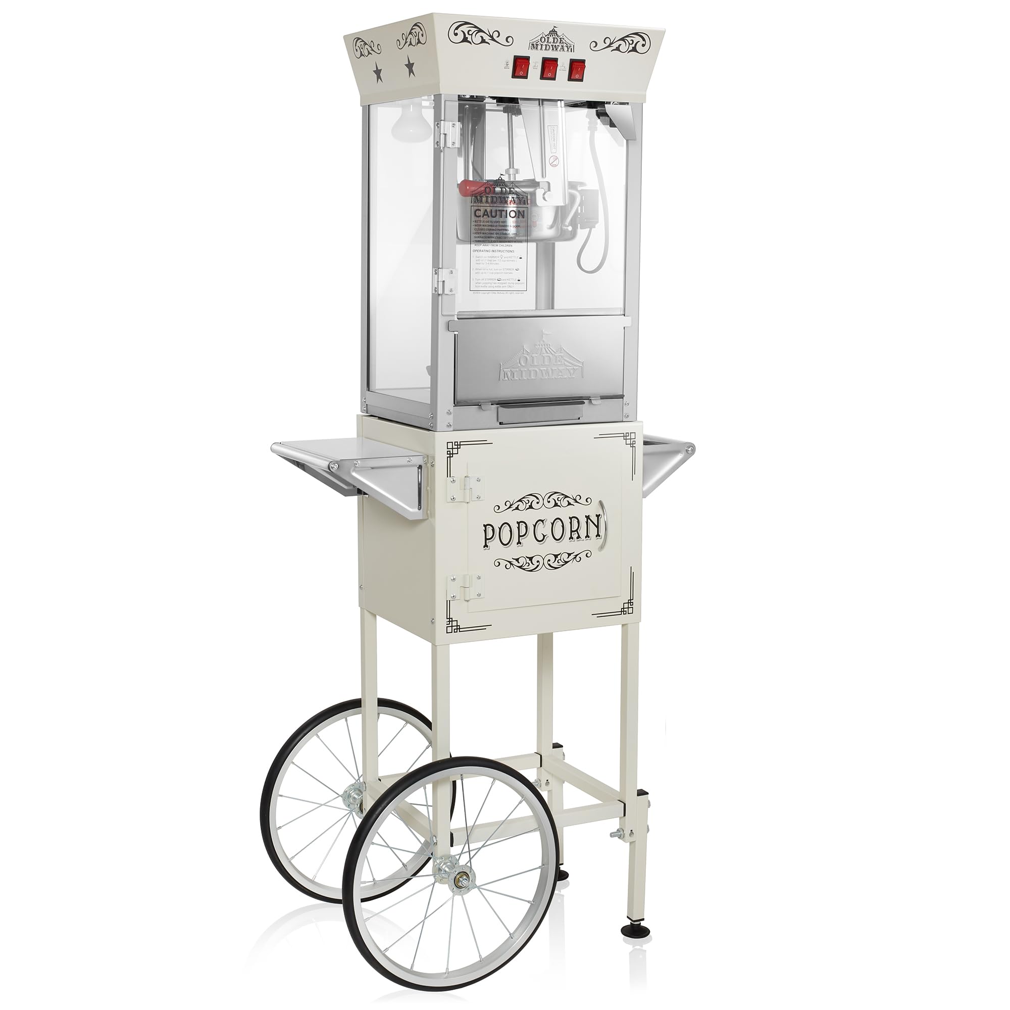 Olde Midway Popcorn Machine with Cart
