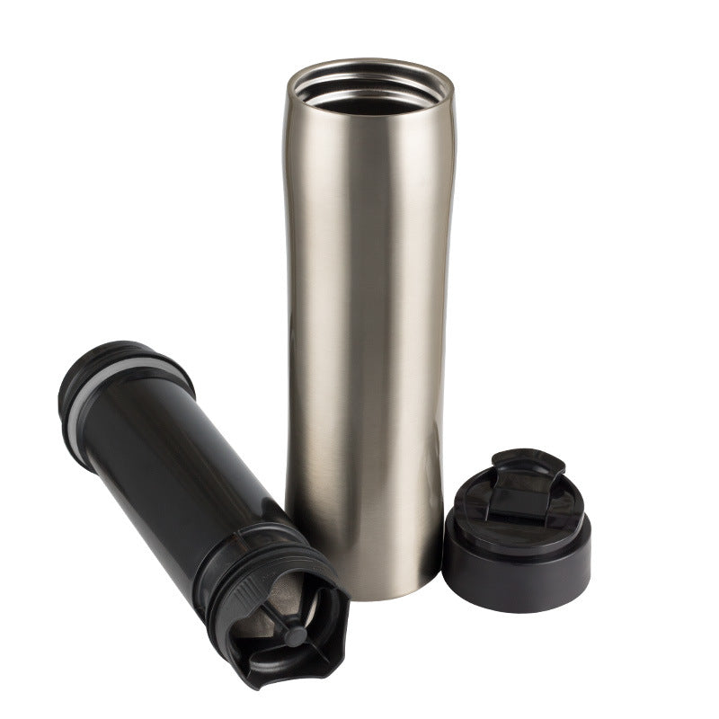 Portable Stainless Steel French Press for Coffee & Tea
