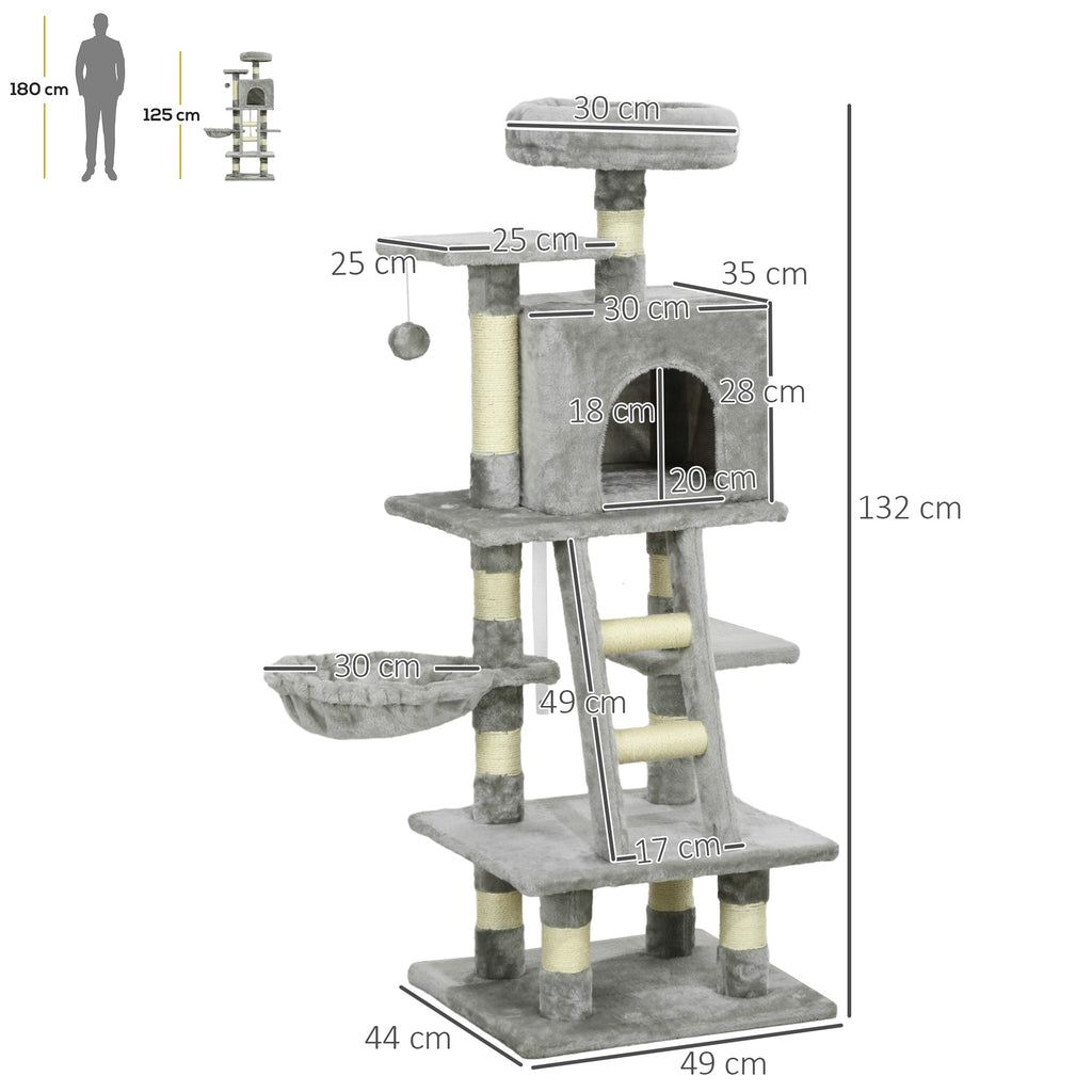 PawHut Cat Tree with Scratching Post