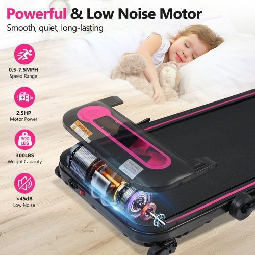 Folding Walking Pad Under-Desk Treadmill with Incline