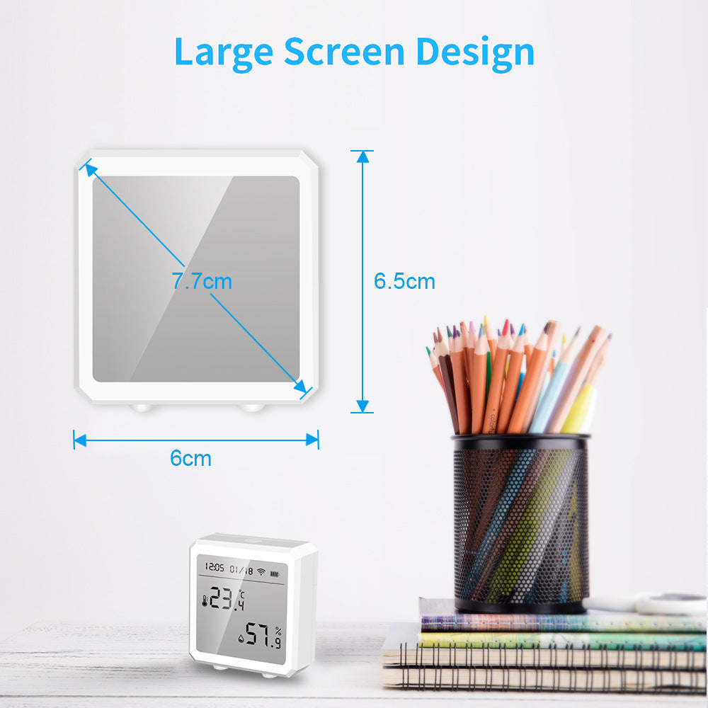 Tuya WiFi Temperature and Humidity Detector Pearl White