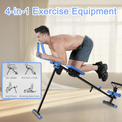 4-in-1 Ab Glider & Rowing Fitness Machine