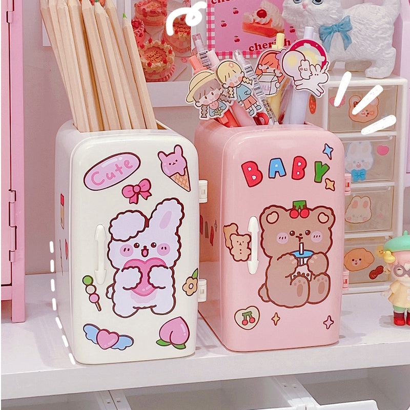 Kawaii Fridge Pen Holder Cute Desk Organizer Box