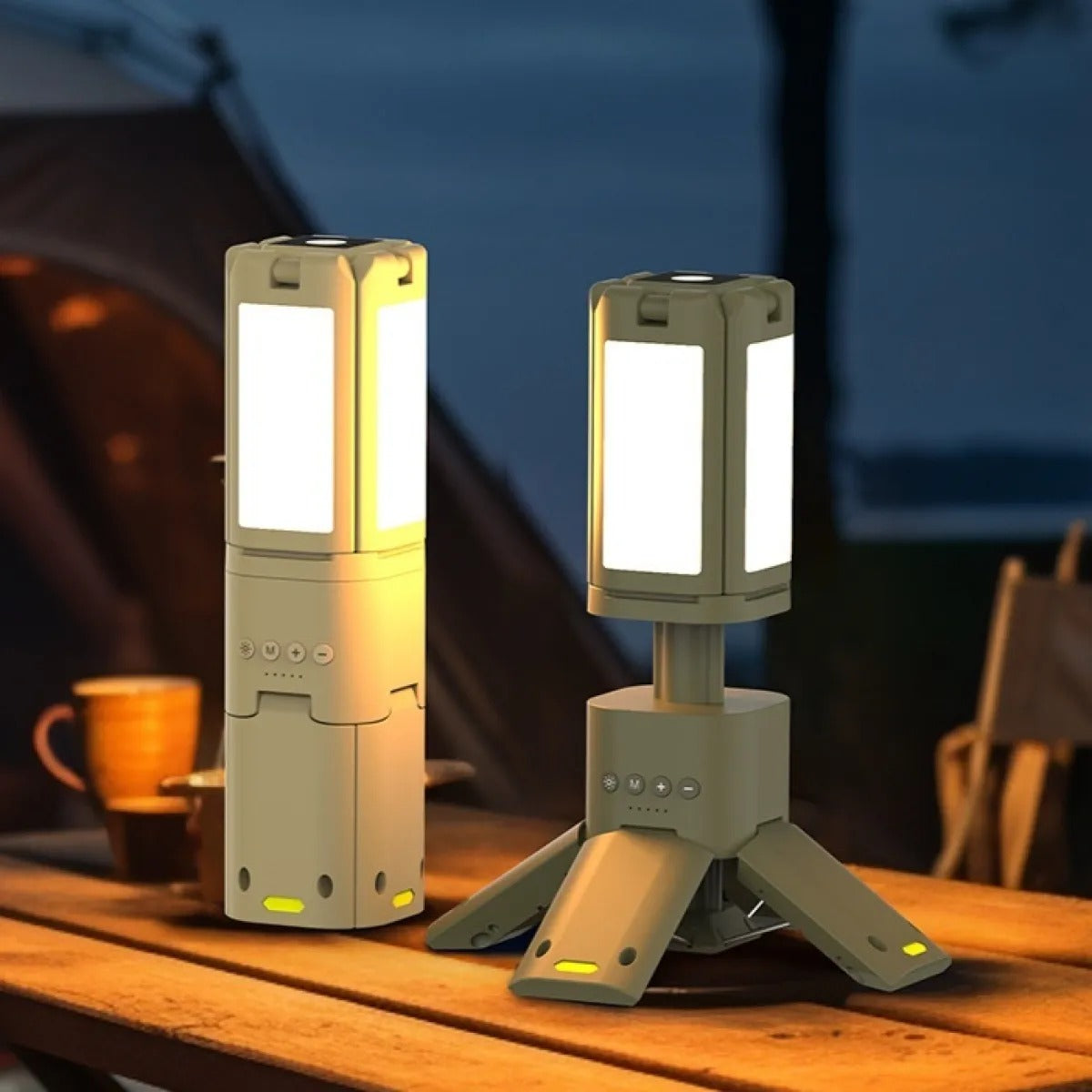 Folding Camping Lantern with Bluetooth Speaker