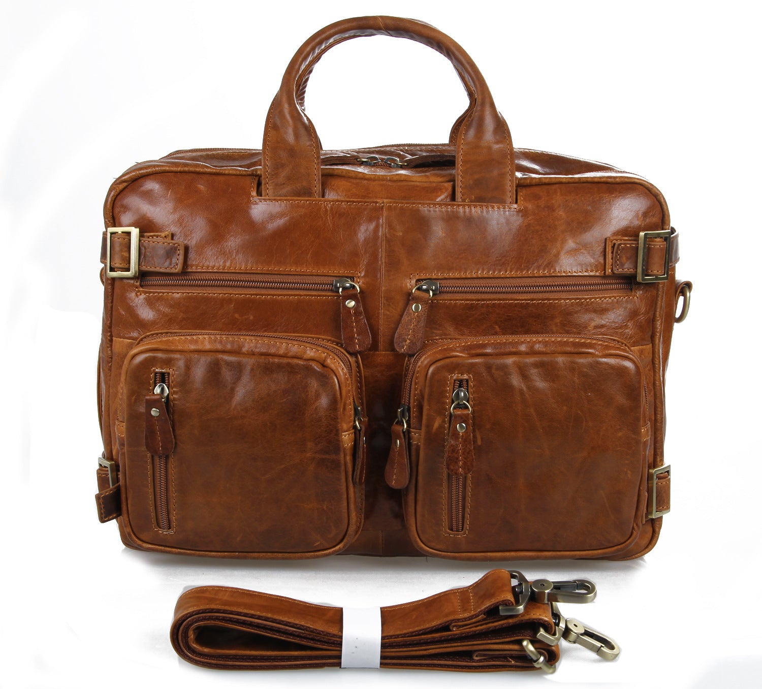 Men's Convertible Leather Handbag Backpack