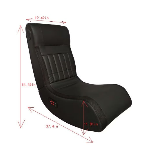 Foldable Gaming Floor Chair with Speakers & LED