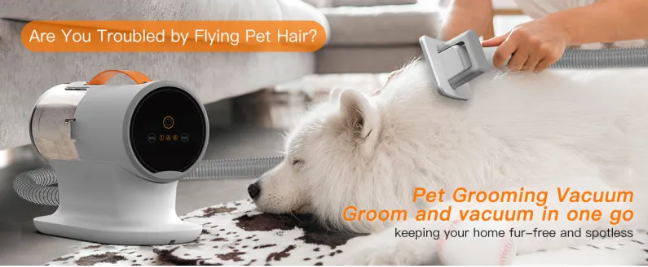 Pet Grooming Vacuum & Hair Trimmer