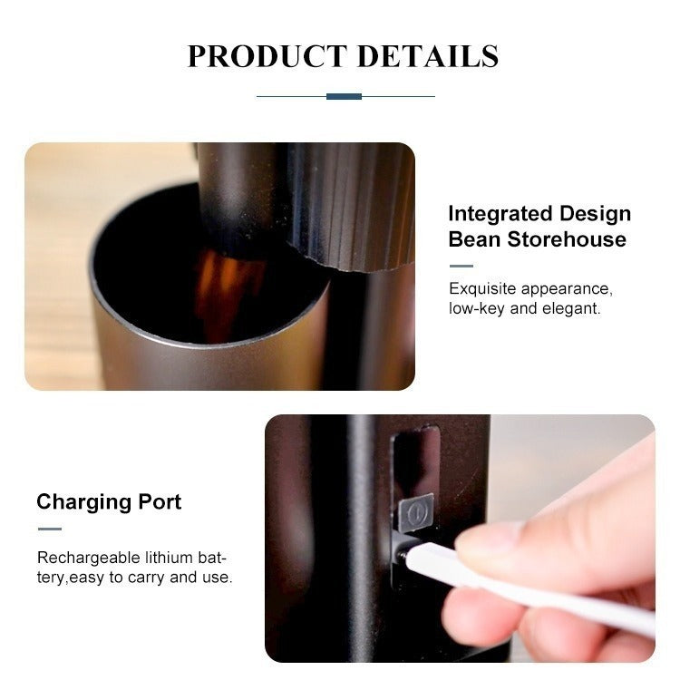 USB Rechargeable Electric Coffee Grinder