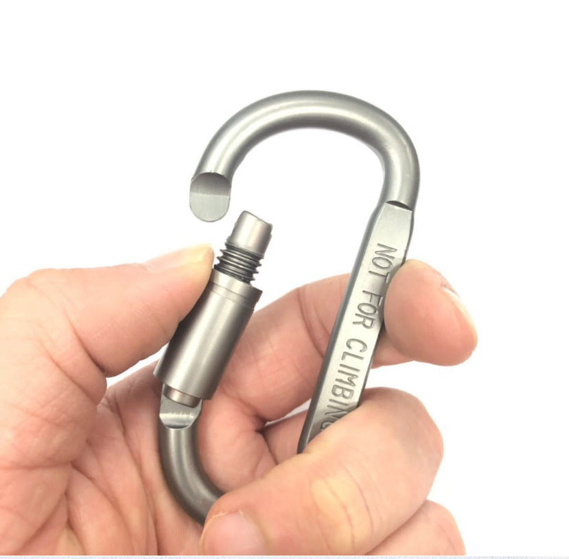 Portable Aluminum Alloy D Shaped Carabiner Clip