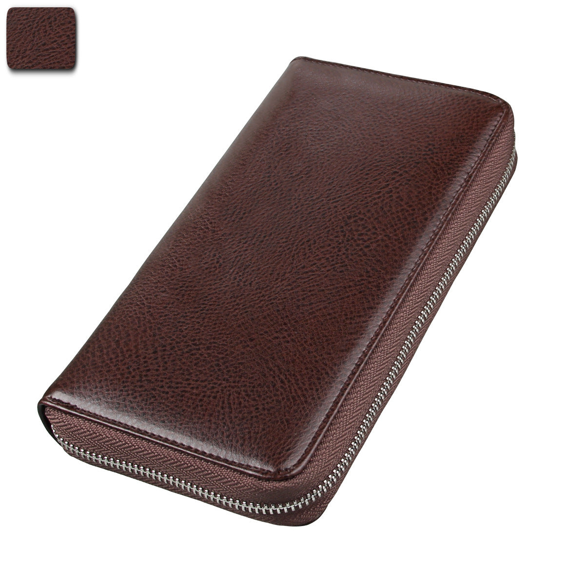 Long Leather Card and Passport Holder Organizer