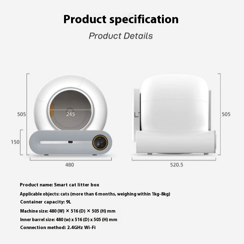 Smart Automatic Self-Cleaning Litter Box