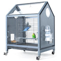 OIIBO 25in Rolling Acrylic Bird Cage