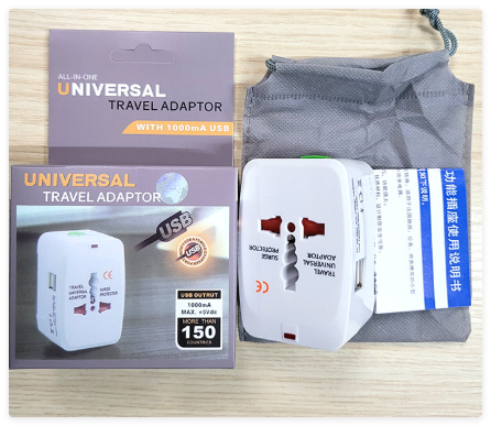 Universal Travel Adapter with Dual USB Ports