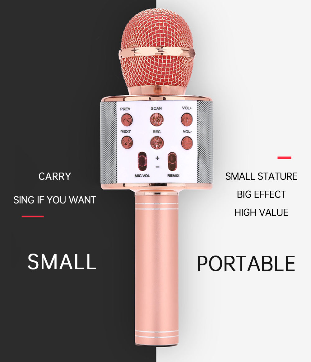 Wireless Bluetooth Karaoke Microphone with LED Light