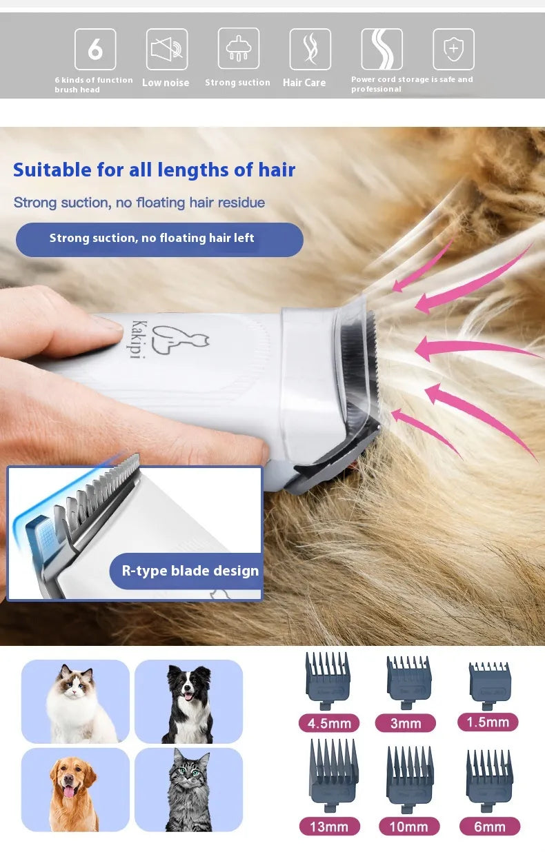Pet Grooming Vacuum & Clipper Kit