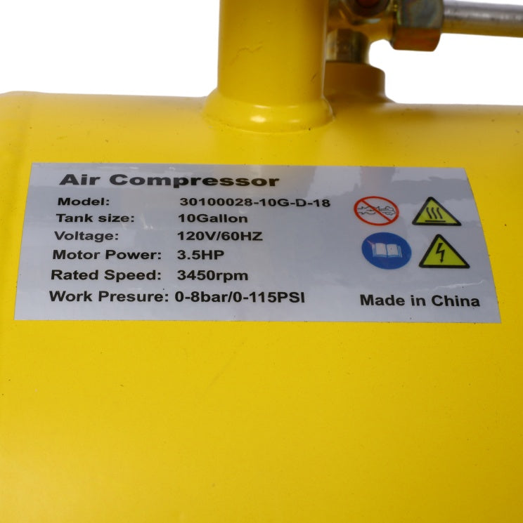 Portable Air Compressor, 13-Gallon, 4.5HP
