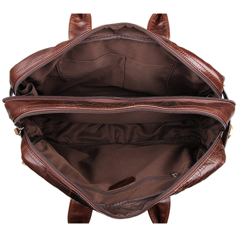 Men's Convertible Leather Handbag Backpack