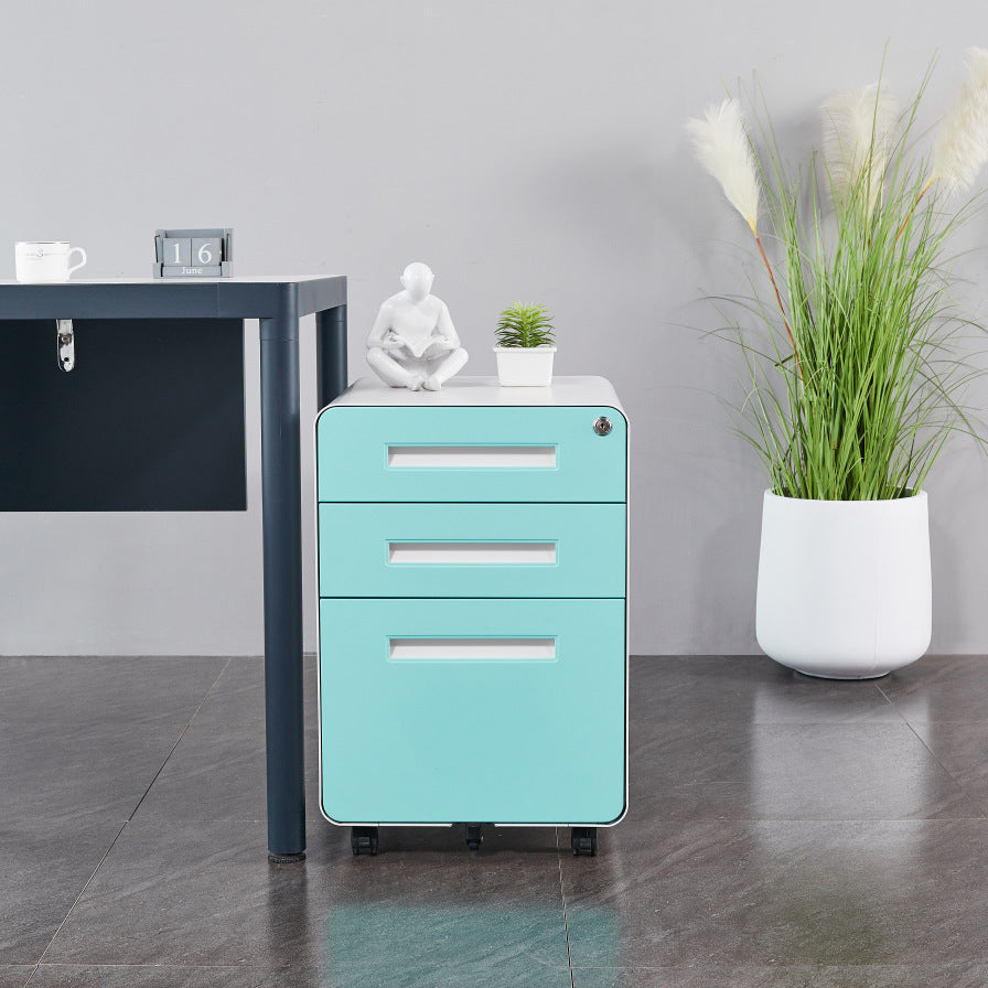 Round Arc File Cabinet with Lock