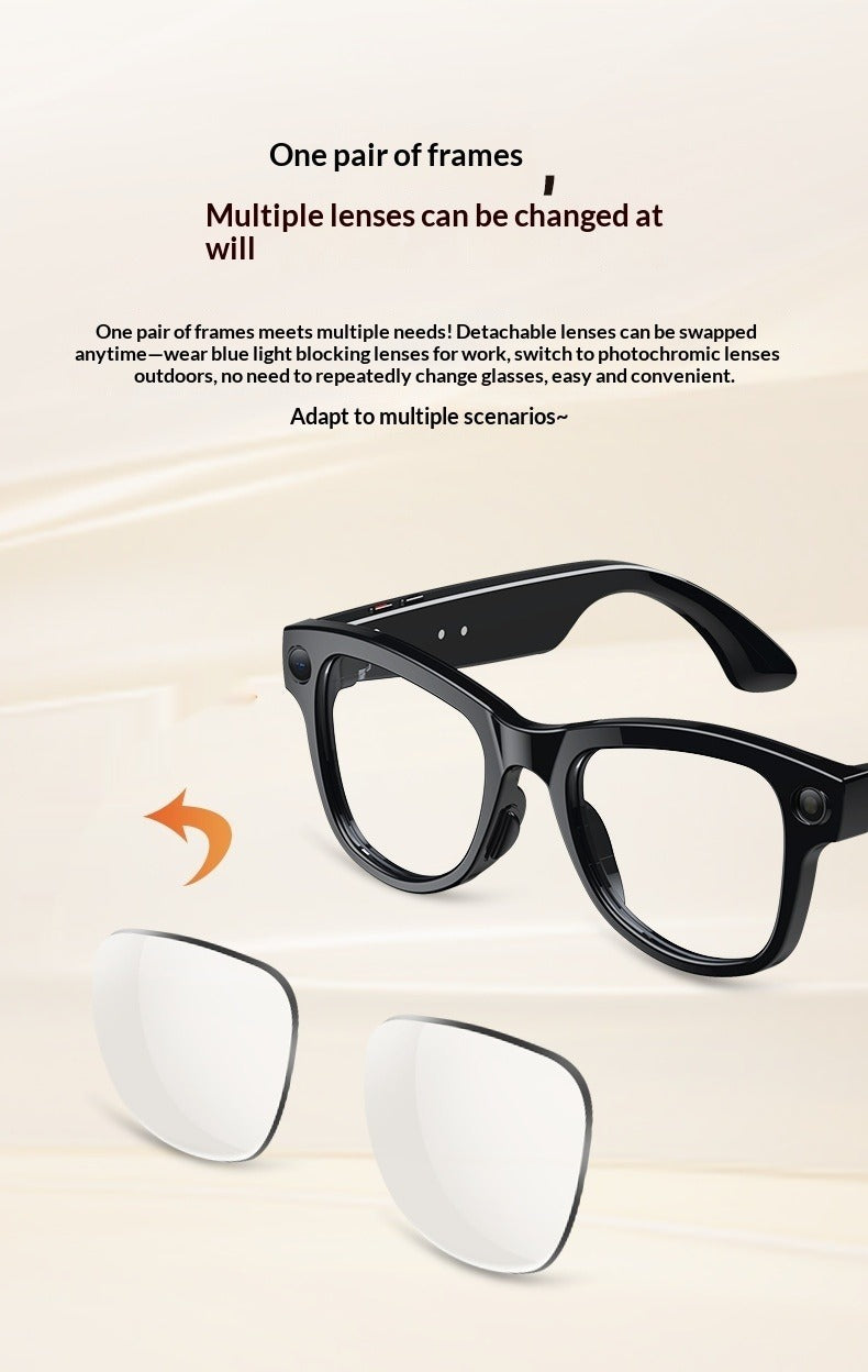 AI Smart Glasses with 8MP Camera