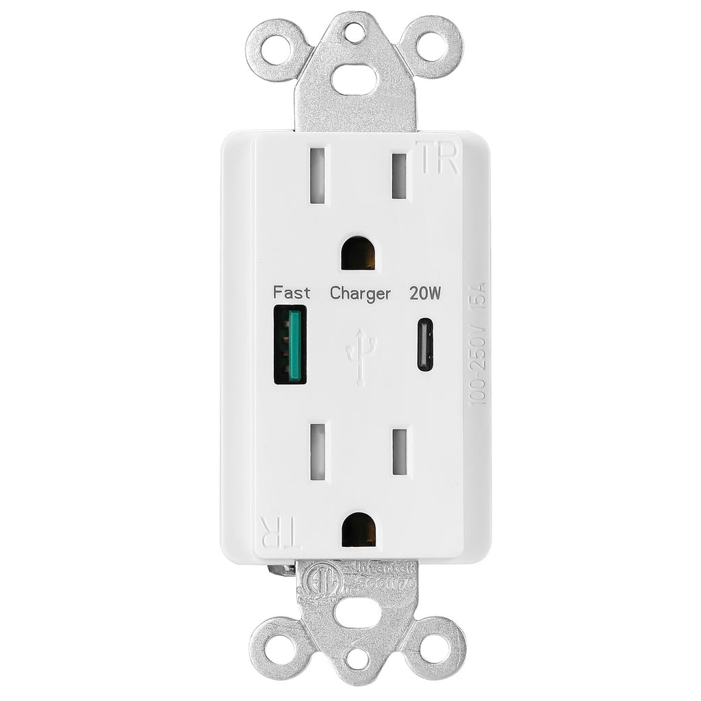 Fast Charging Wall Socket with Smart USB Interface