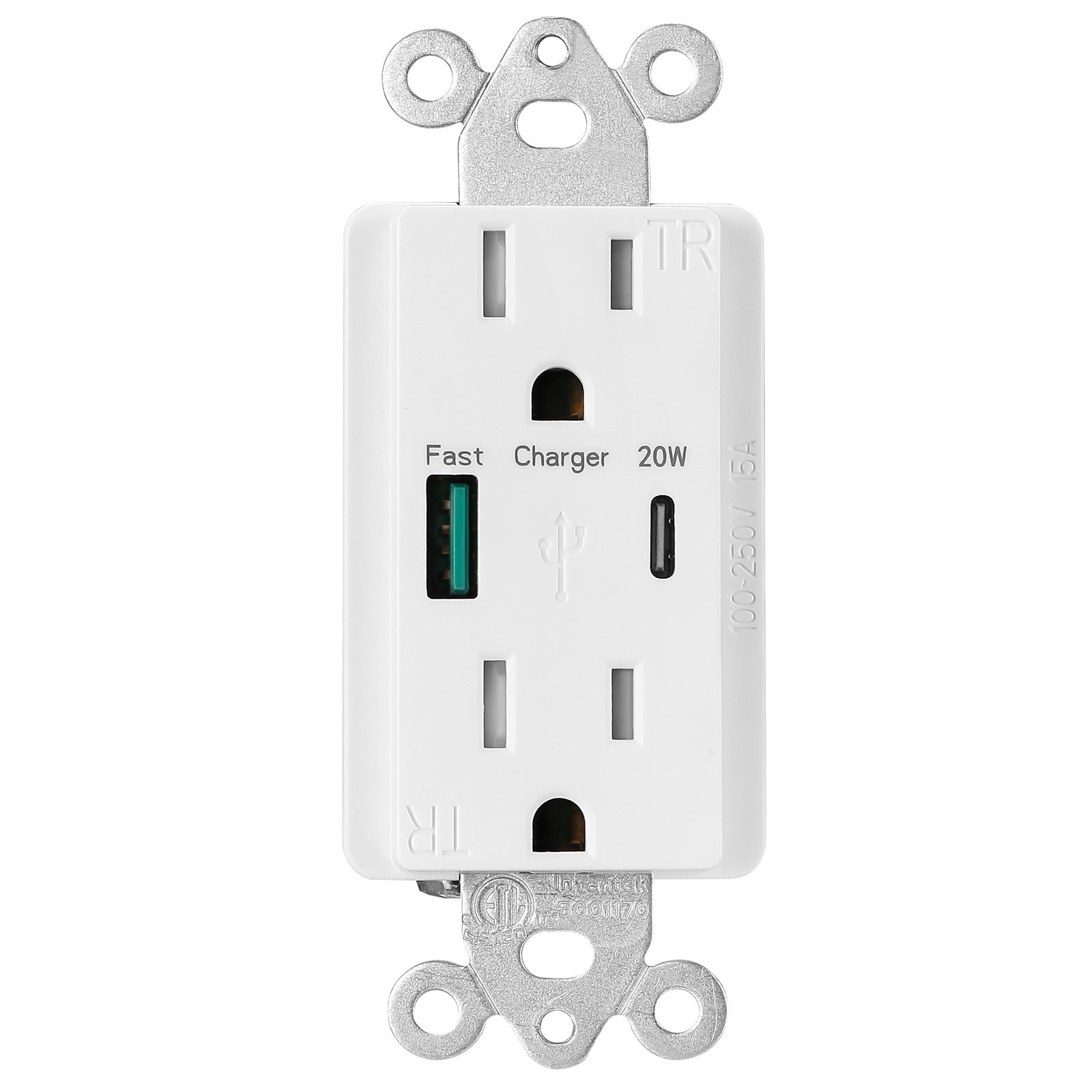 Fast Charging Wall Socket with Smart USB Interface